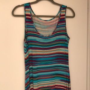 Calvin Klein striped sleeveless maxi dress